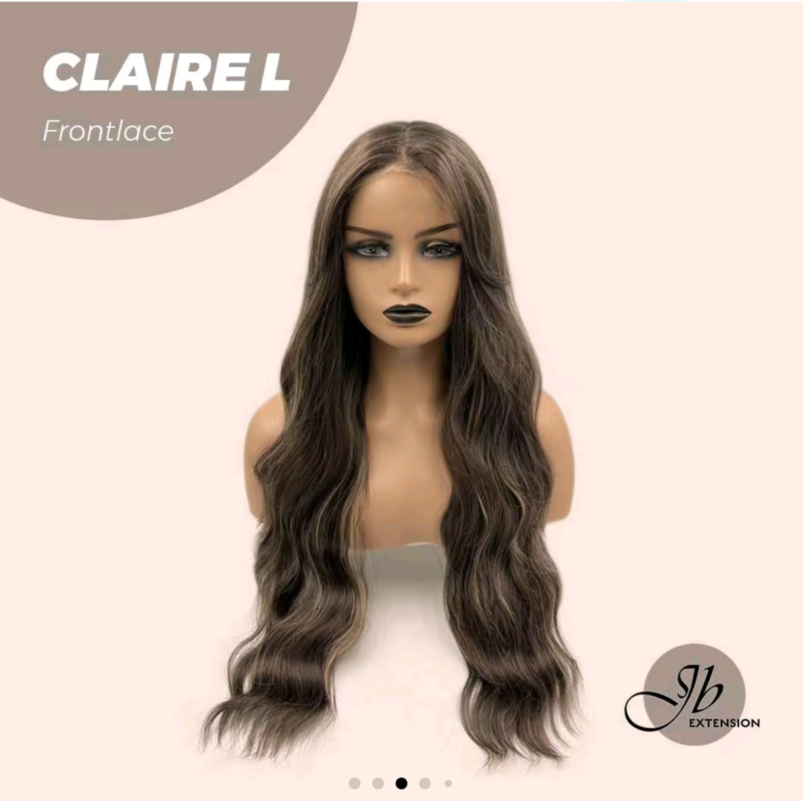 JB Extensions Claire L brown with highlights precut front lace 26