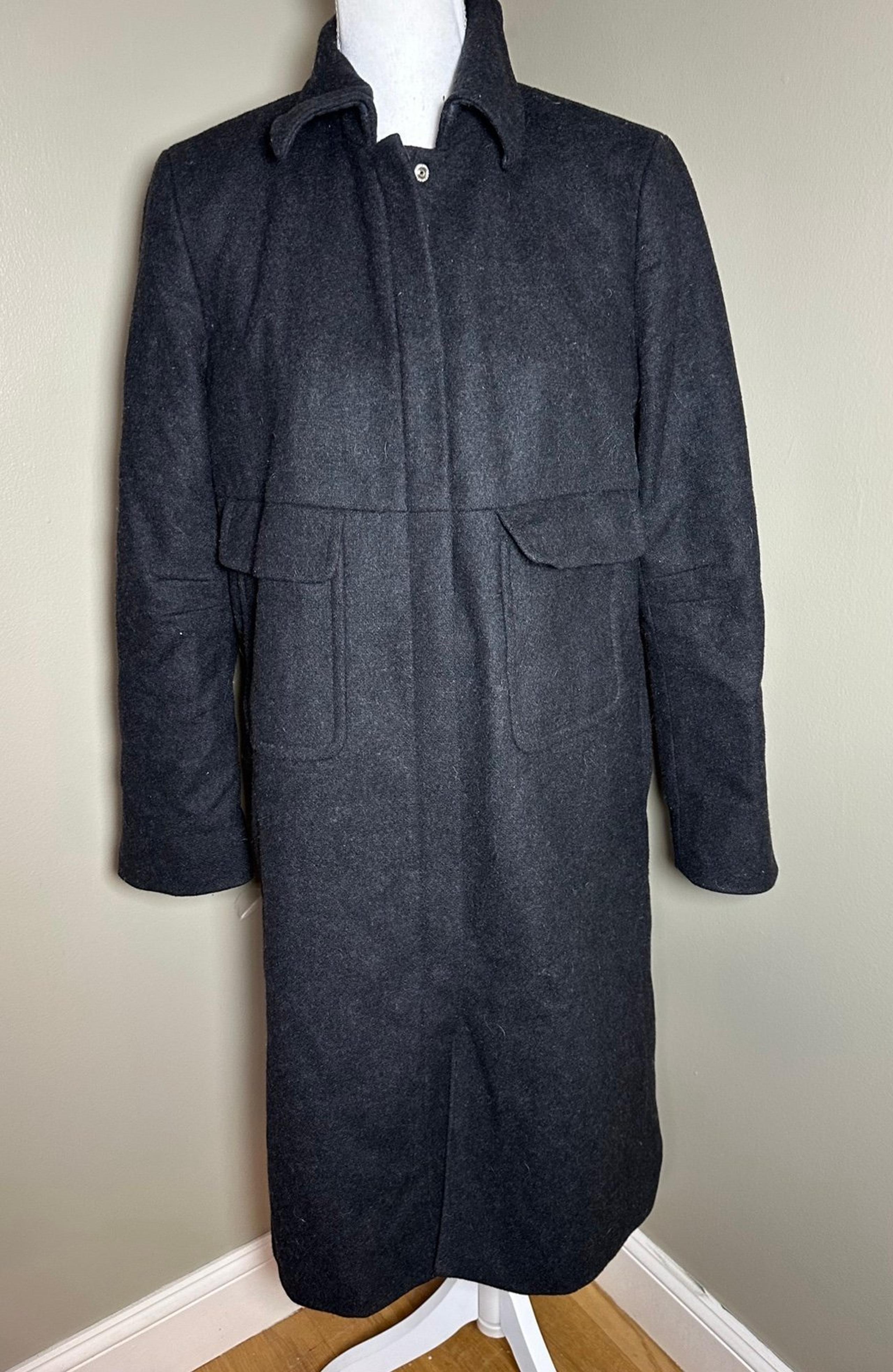 Vintage J. Crew Women’s Gray Wool Lined Jacket w Pockets & Zipper Closure Size M