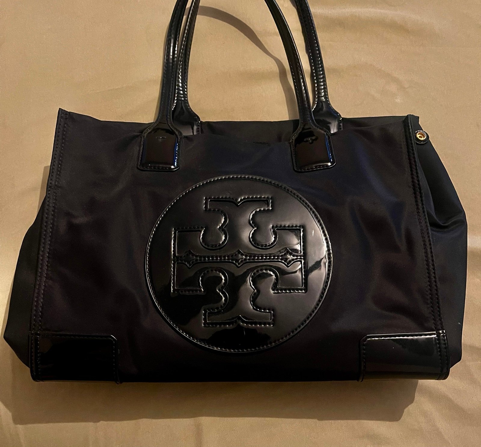 ELLA PATENT TOTE BAG SMALL