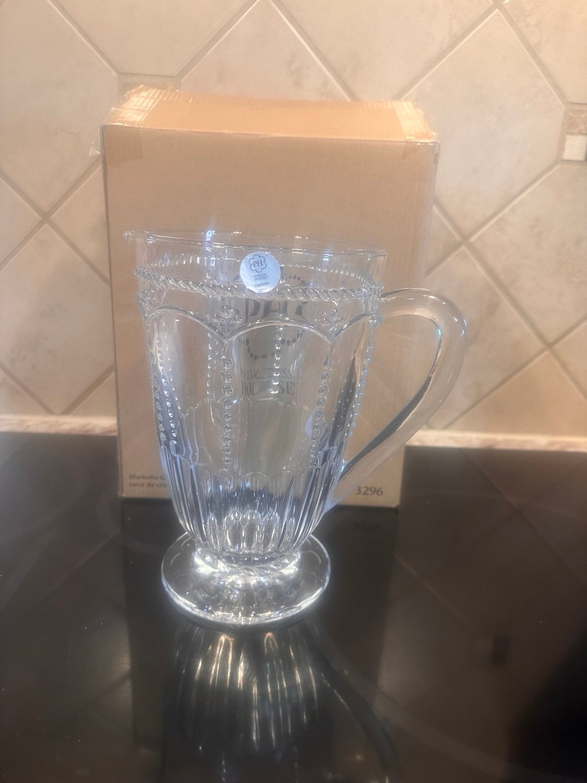 Princess House Marbella Glass Pitcher