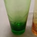 Marijuana Pot Leaf Etched Pint Glasses 4 Green And Amber 2 Of Each