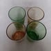 Marijuana Pot Leaf Etched Pint Glasses 4 Green And Amber 2 Of Each