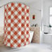 Stripes Orange Shower Curtains