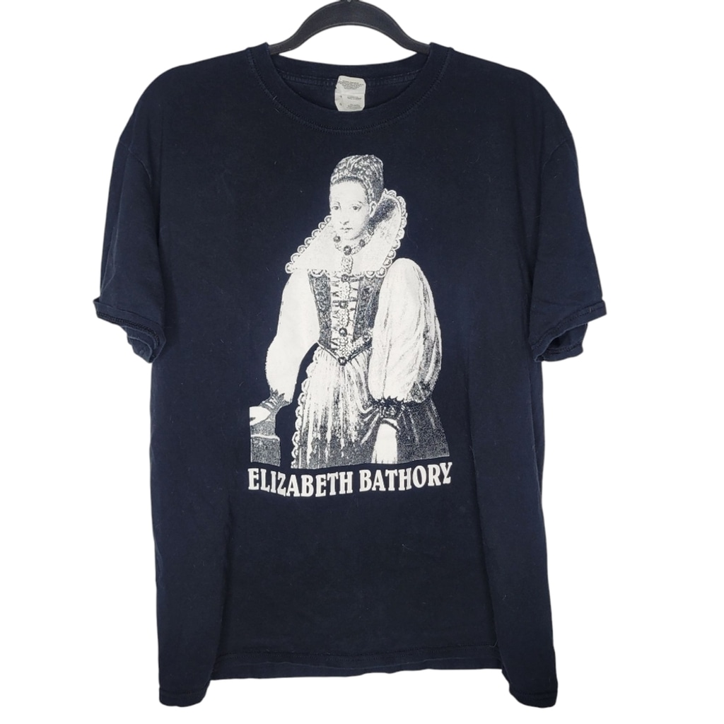 Vintage Y2K Elizabeth Bathory Blood Countess Double Sided Graphic T-Shirt Sz L