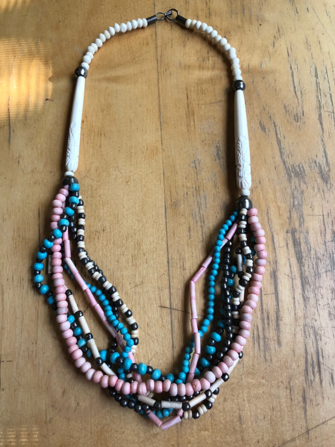 Necklace Beaded Hand Mande Vintage