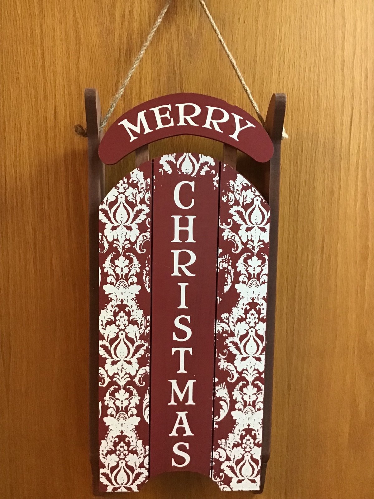 VINTAGE CHRISTMAS SLED HANGING