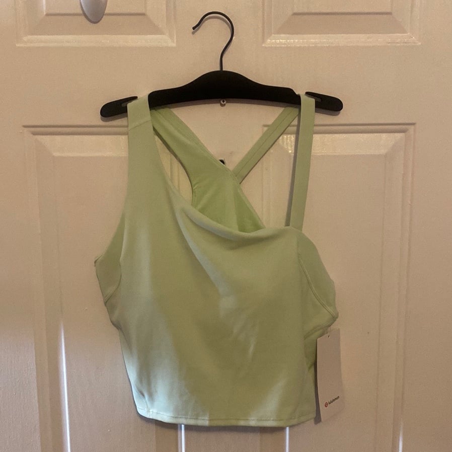 Lululemon Everlux Asymmetrical Tennis Tank Top, Kolhrabi Green, Size 14