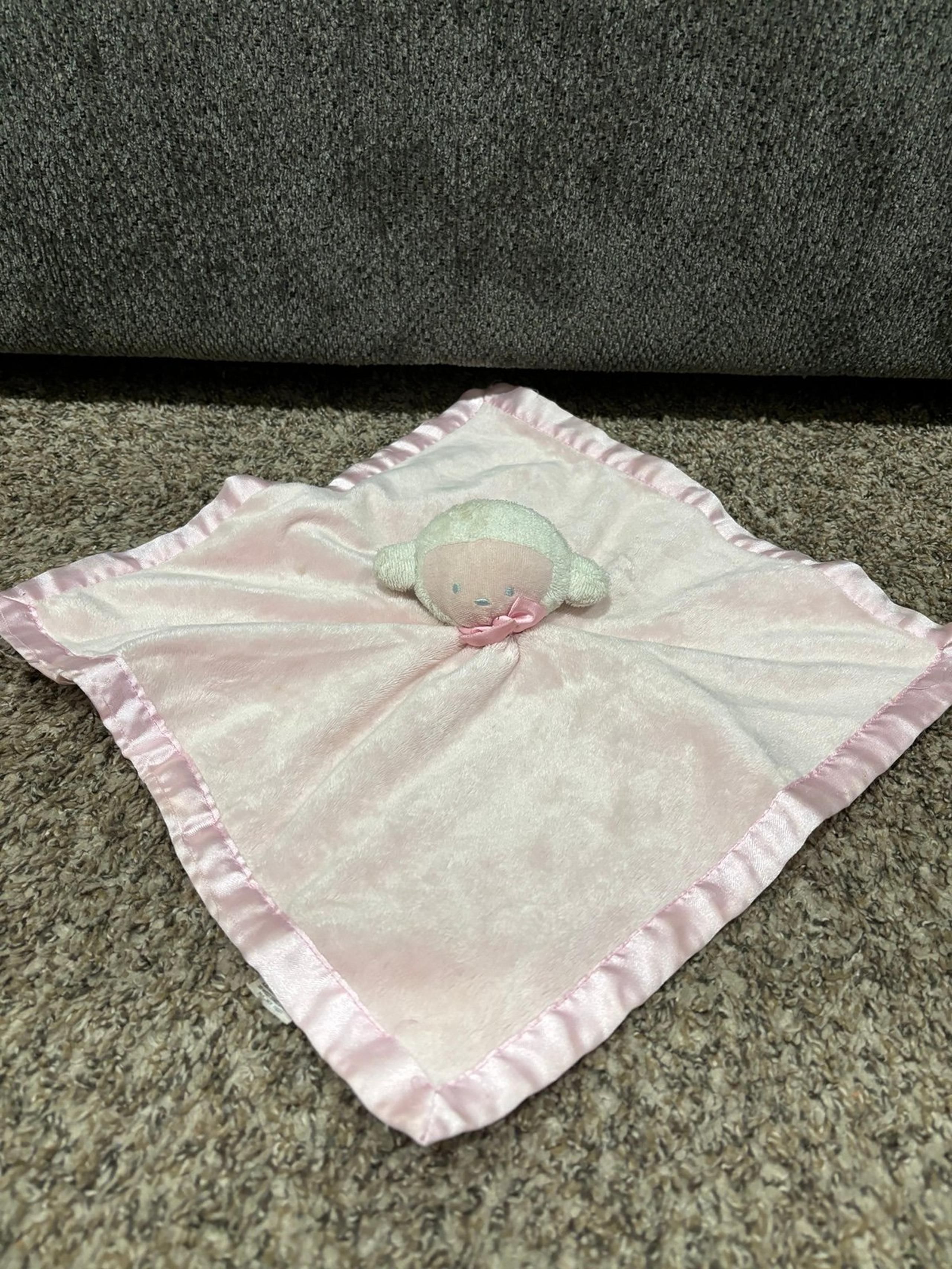 Baby Essentials Lamb Sheep Lovey Security Blanket Pink Cream