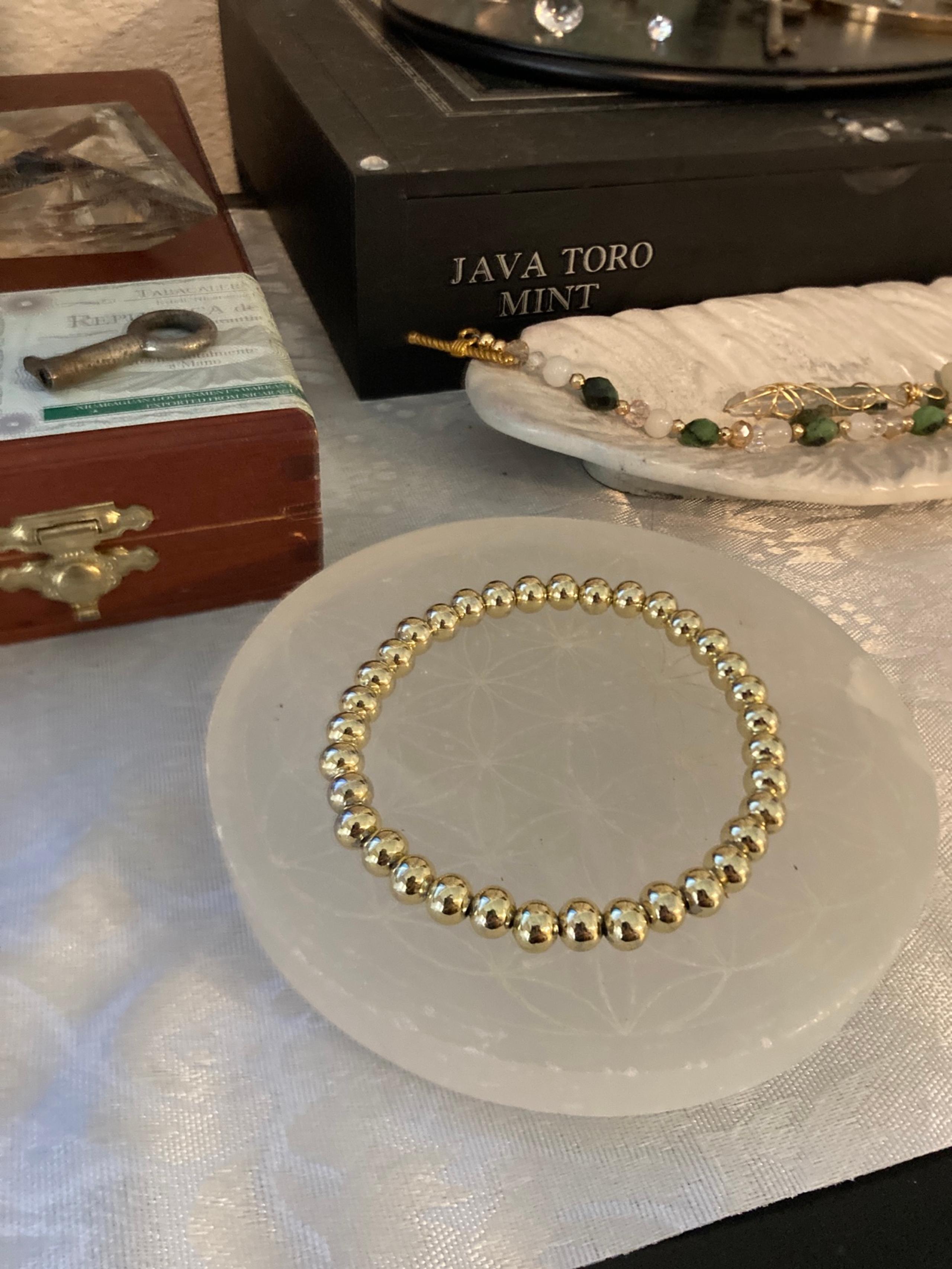 Gold beaded bracelet