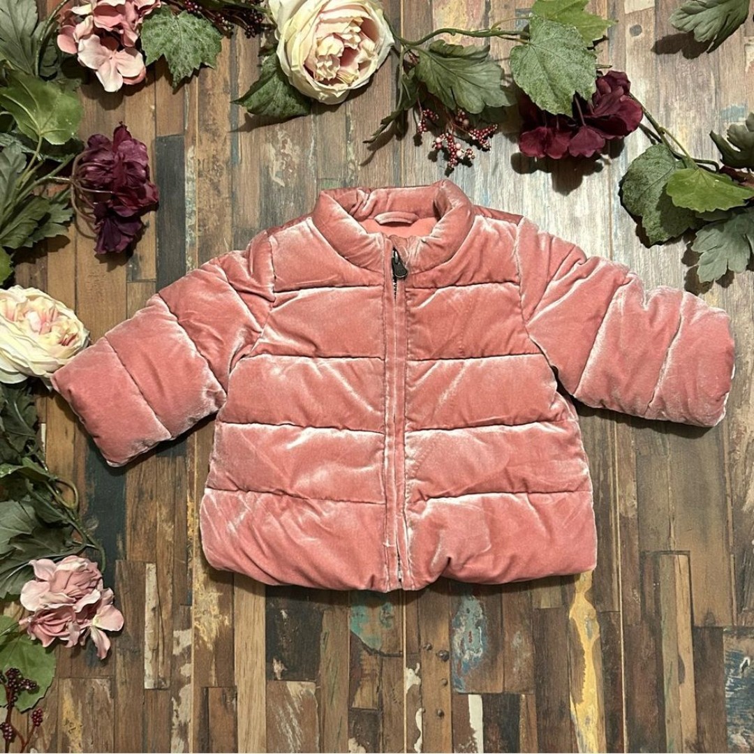 BABY GAP NWT Velvet Puffer Coat *Soft Potpourri 6-12M