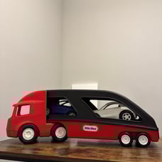 Vintage Little Tikes Red Truck Car Hauler
