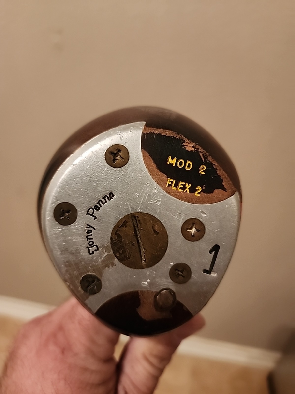 TONEY PENNA DRIVER MOD Flex 2 Right Handed Vintage Classic Persimmon