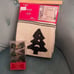 Martha Stewart green Christmas tree shower curtain & hook set