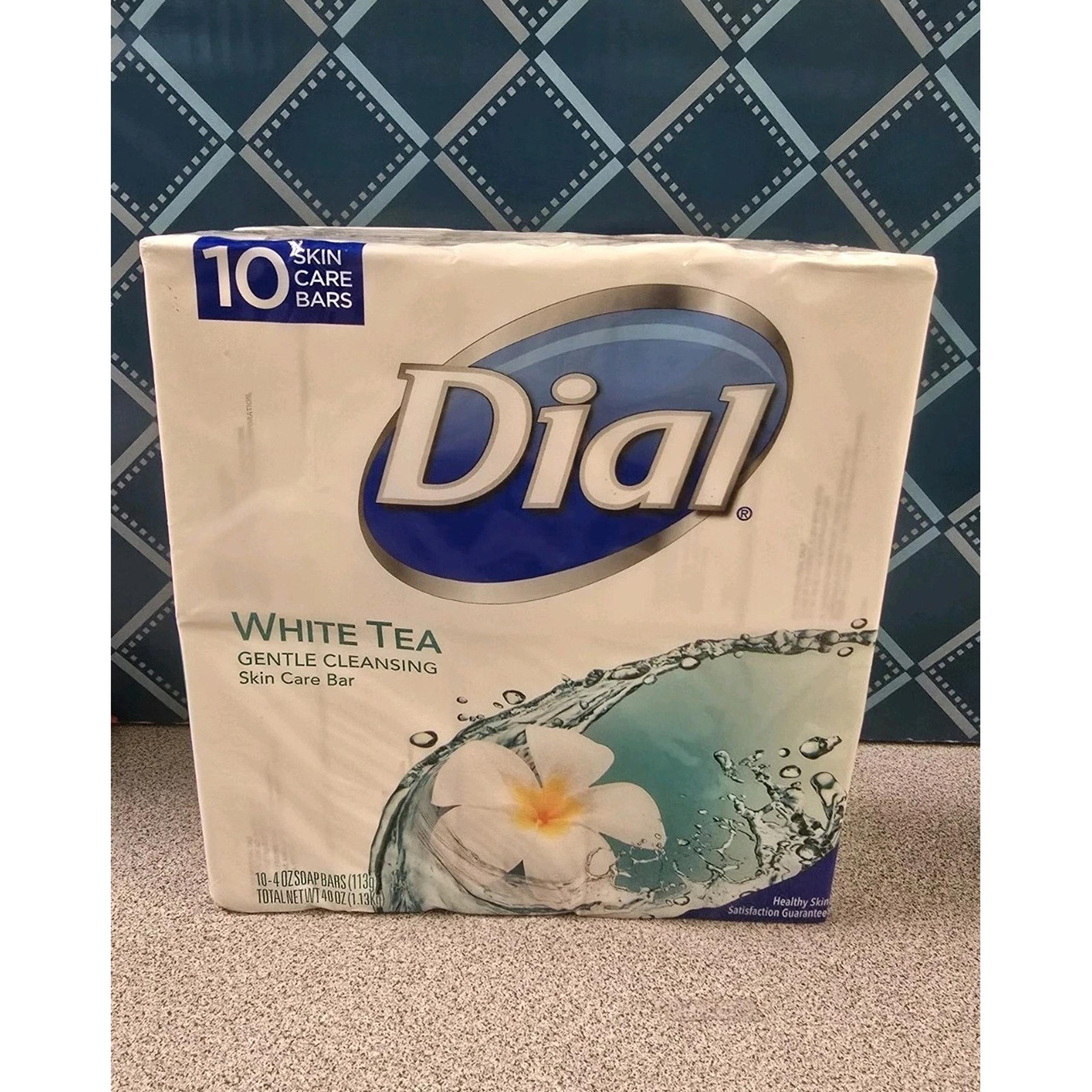 10 PACK Dial White Tea Glycerin Bar Soap 4 oz .each bar