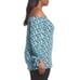 Michael Kors Womens Blue White Floral Off the Shoulder Top Plus Sz 0X NWT