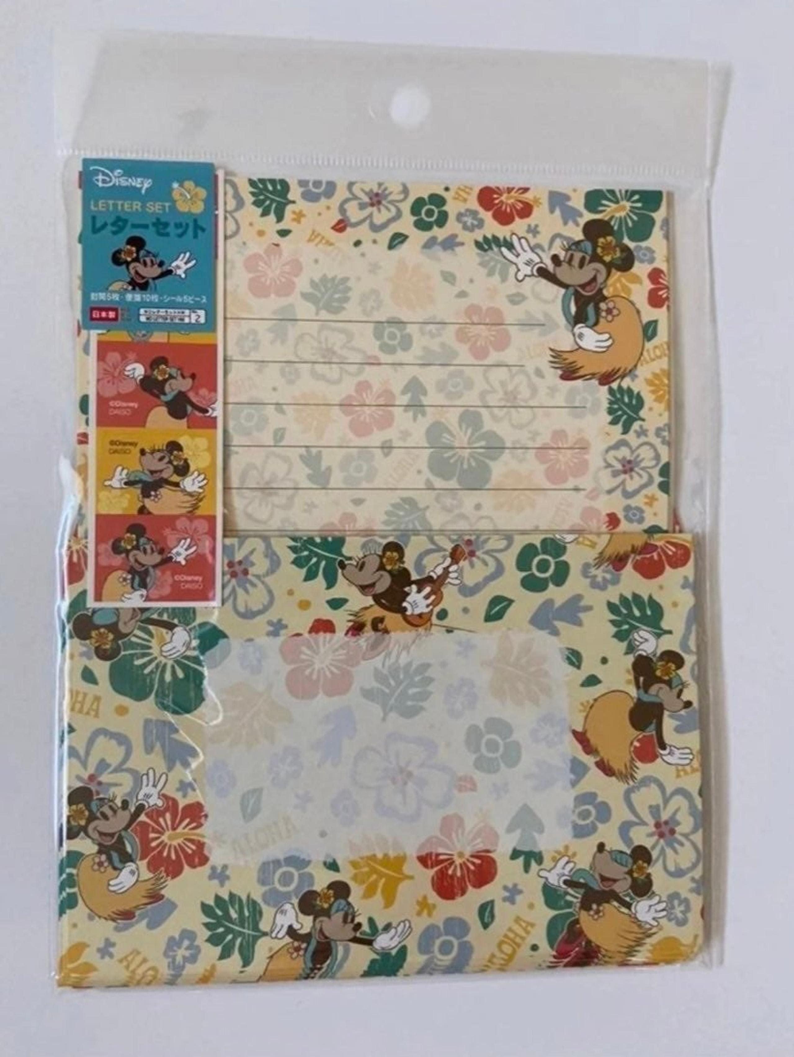 Minnie Hawaii Hula Notecard Letter Pen Pal Stationary Set - Disney