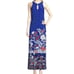NWT Tommy Bahama Geo Garden Carmela Jersey Maxi Dress Island Navy Sz Small