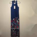 NWT Tommy Bahama Geo Garden Carmela Jersey Maxi Dress Island Navy Sz Small