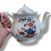 Vintage Wedgwood Etruria Barlaston Chinese Teal Floral Porcelain Teapot England