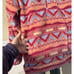Southern Marsh Pullover-Men's Small-1/4 Zip-Aztec Fleece Unisex-Orng-Pink—Tan-Bl
