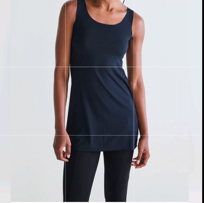 Ruti 27 length tank top. Retail price 79.