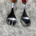 Stainless Steel Fruit Adorned Salad Fork/Spoon