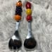 Stainless Steel Fruit Adorned Salad Fork/Spoon