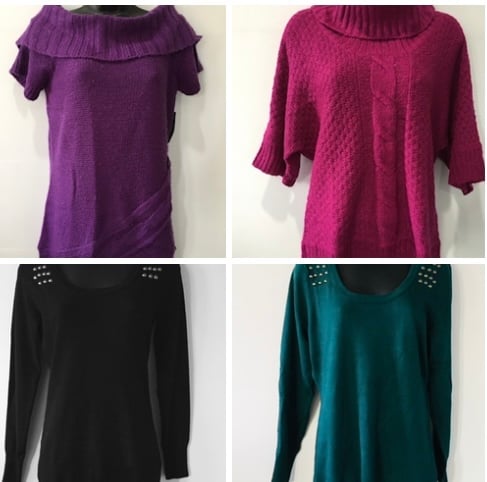 lot of 7 Sweaters Mixed Brand Mixed Sizes mixed styles