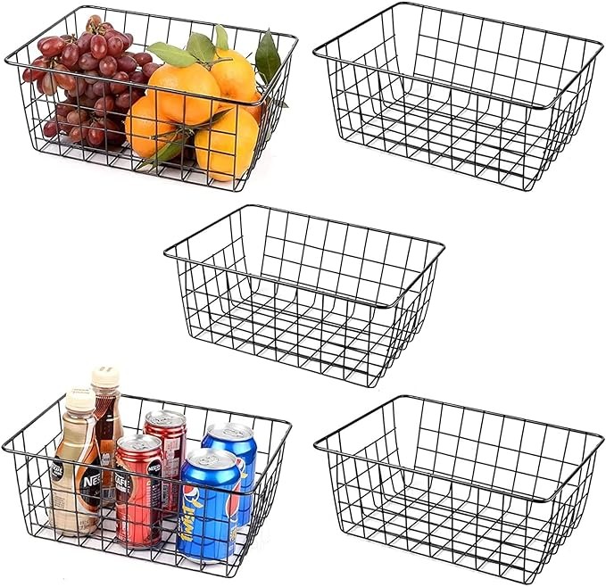 5PCS Wire Storage Baskets