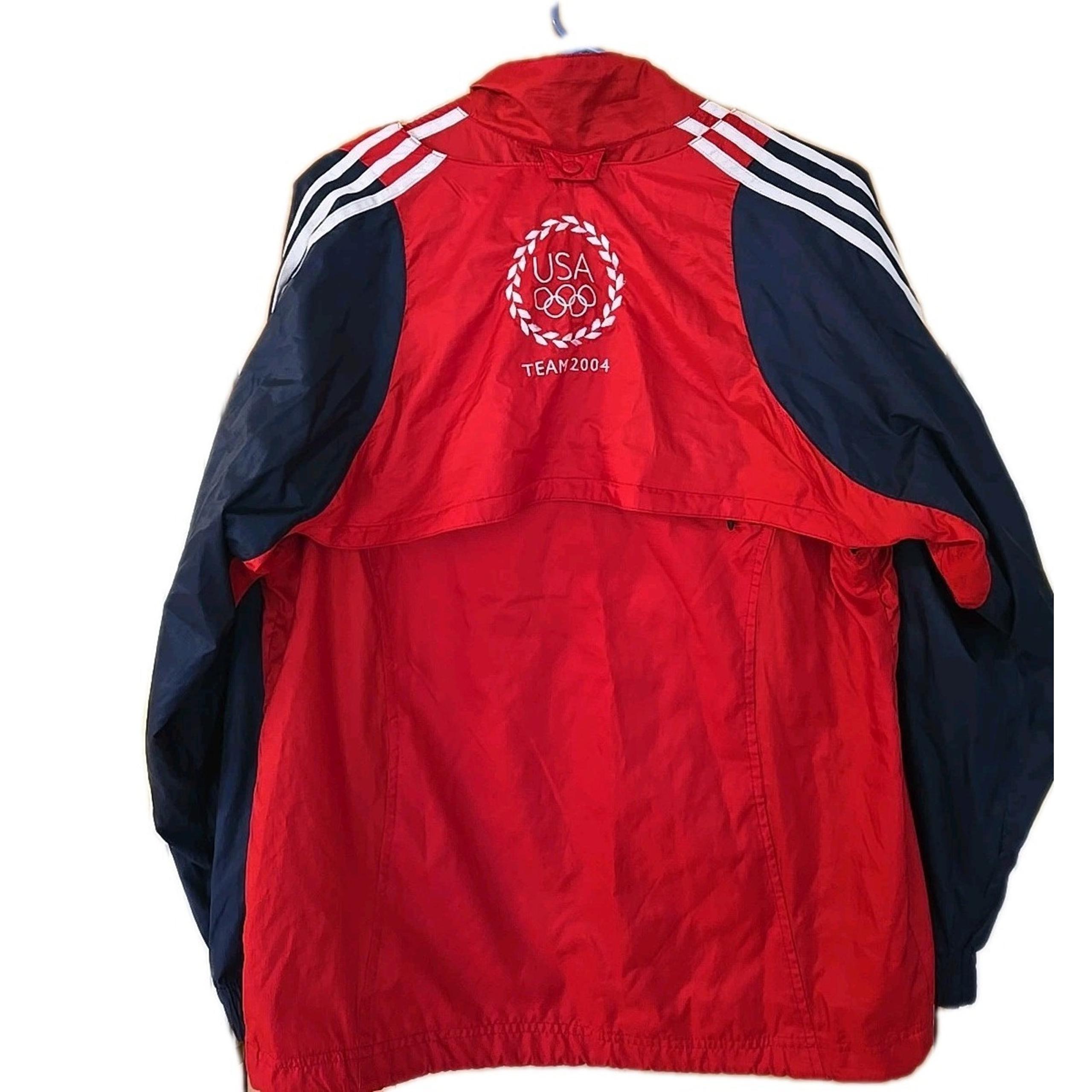 Men’s Adidas 2004 U.S. Olympic Team Full Zip Windbreaker/Vest Jacket Size XS