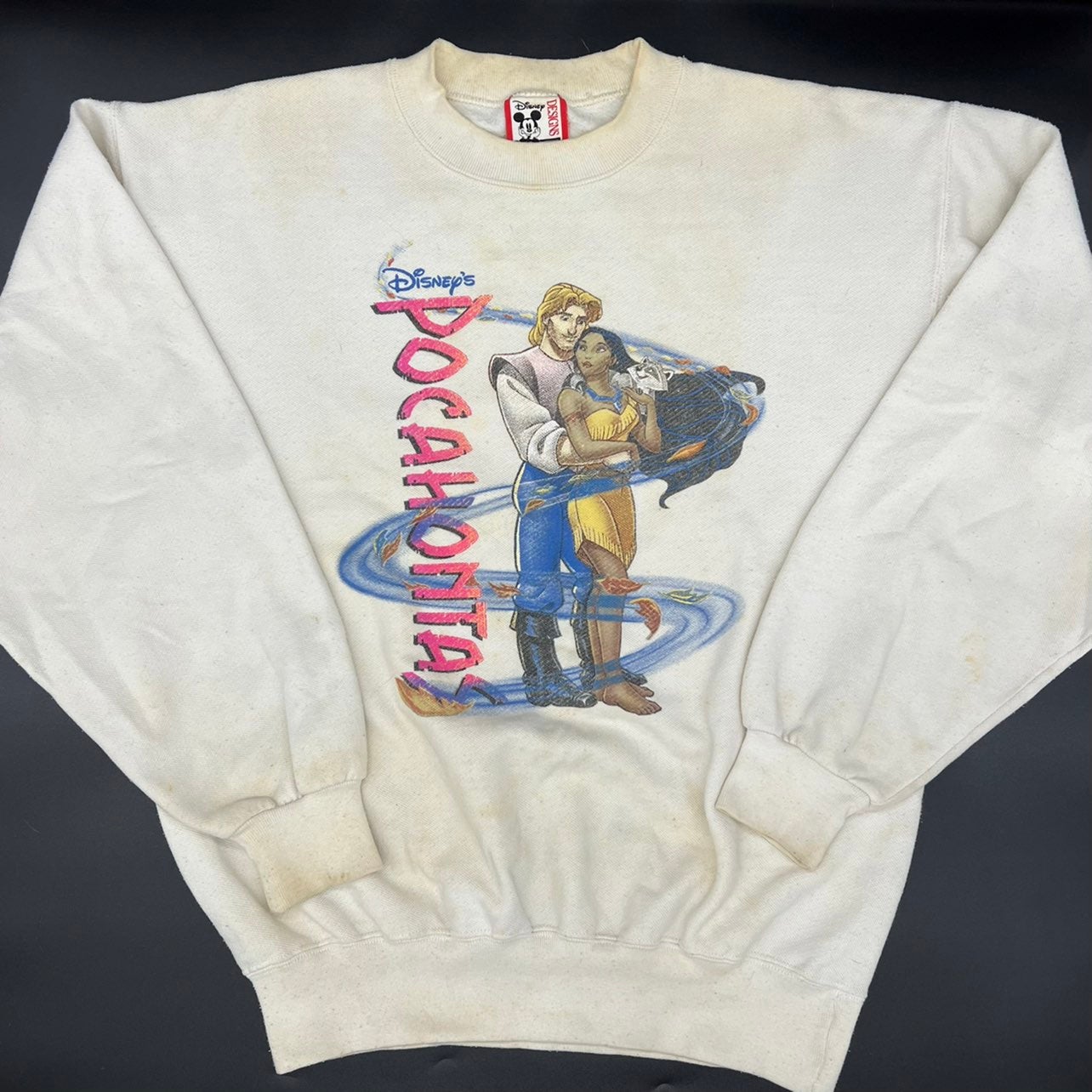 Vintage 90s Disney Pocahontas Movie Crew Neck Sweatshirt Size M