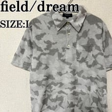field/dream Towel Polo Shirt Short Sleeve Camouflage Military Gray L