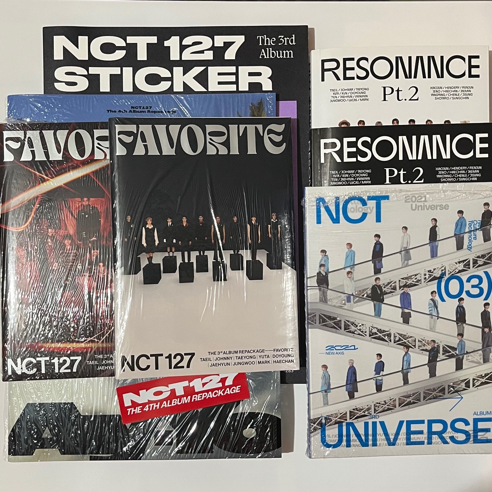 7 NCT + NCT127 Album BUNDLE (No PHOTOCARD) | Sticker, Favorite, Ay-Yo, etc.