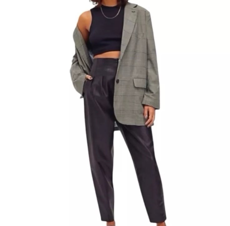 FREE PEOPLE CECILY FAUX LEATHER PANTS