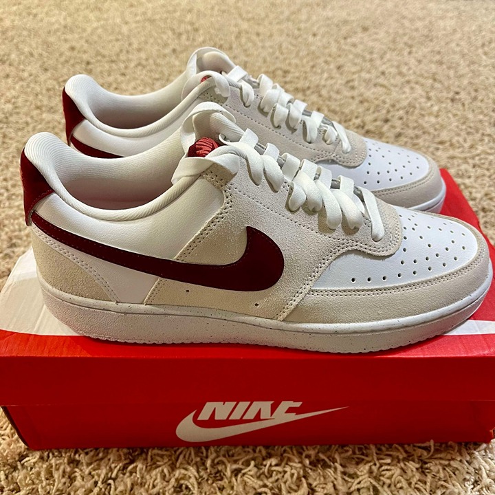 Nike Women’s Court Vision Low Top Sneakers Shoes FQ7628-100, Size 9 (New)
