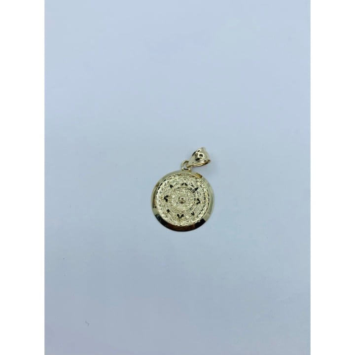 Real 10k Gold pendant Aztec Calendar - Calendario Azteca