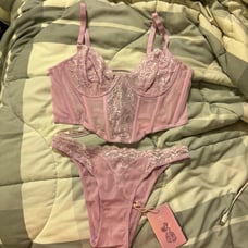 Voight by Valentina Cherub Bustier & Panty Set in Lilac