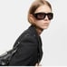 GIVENCHY GV40033U Oval Mask Sunglasses In Shiny Black/Smoke