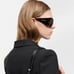 GIVENCHY GV40033U Oval Mask Sunglasses In Shiny Black/Smoke