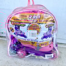 Chicago Training Skate Combo Set Pads & Roller Blades Youth Size 1-4 Adjustable