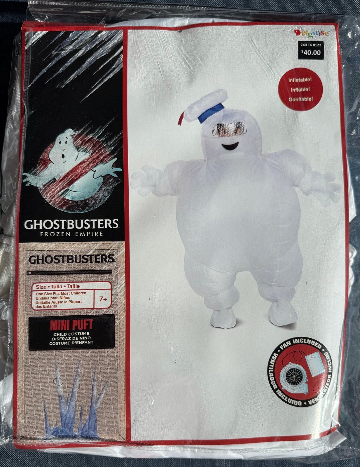 Ghostbusters Afterlife Mini Puft Inflatable Child Costume Halloween Disguise Fan