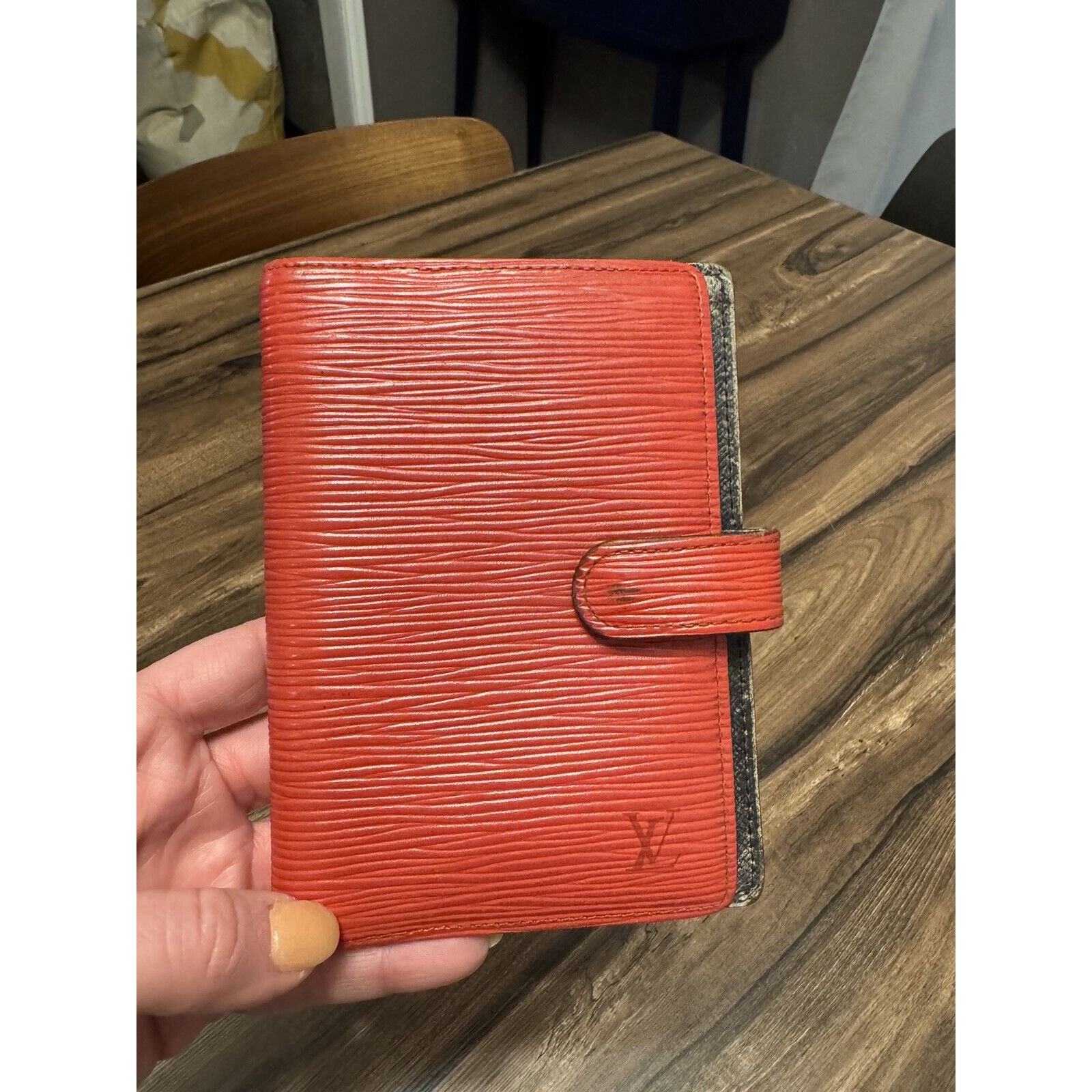 Preowned Louis Vuitton Red Epi Leather Small Ring Agenda PM Diary/Notebook Cover