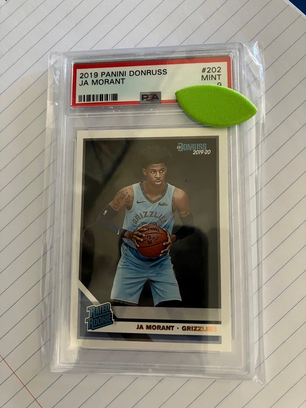 2019 panini donruss rated rookie Ja Morant 202 psa 9
