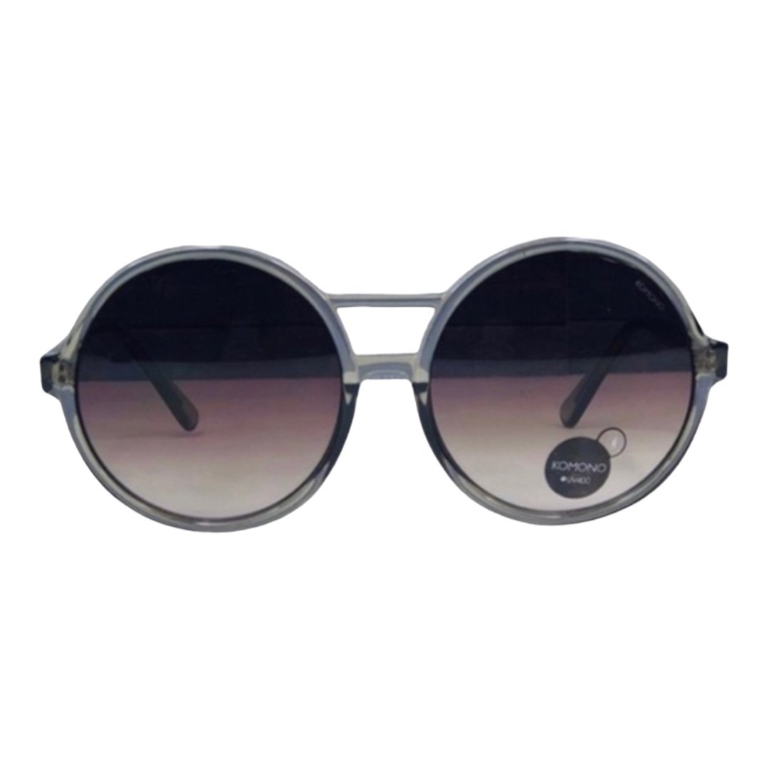 Komono Womens Sunglasses NEW Round Coco Black Smoke