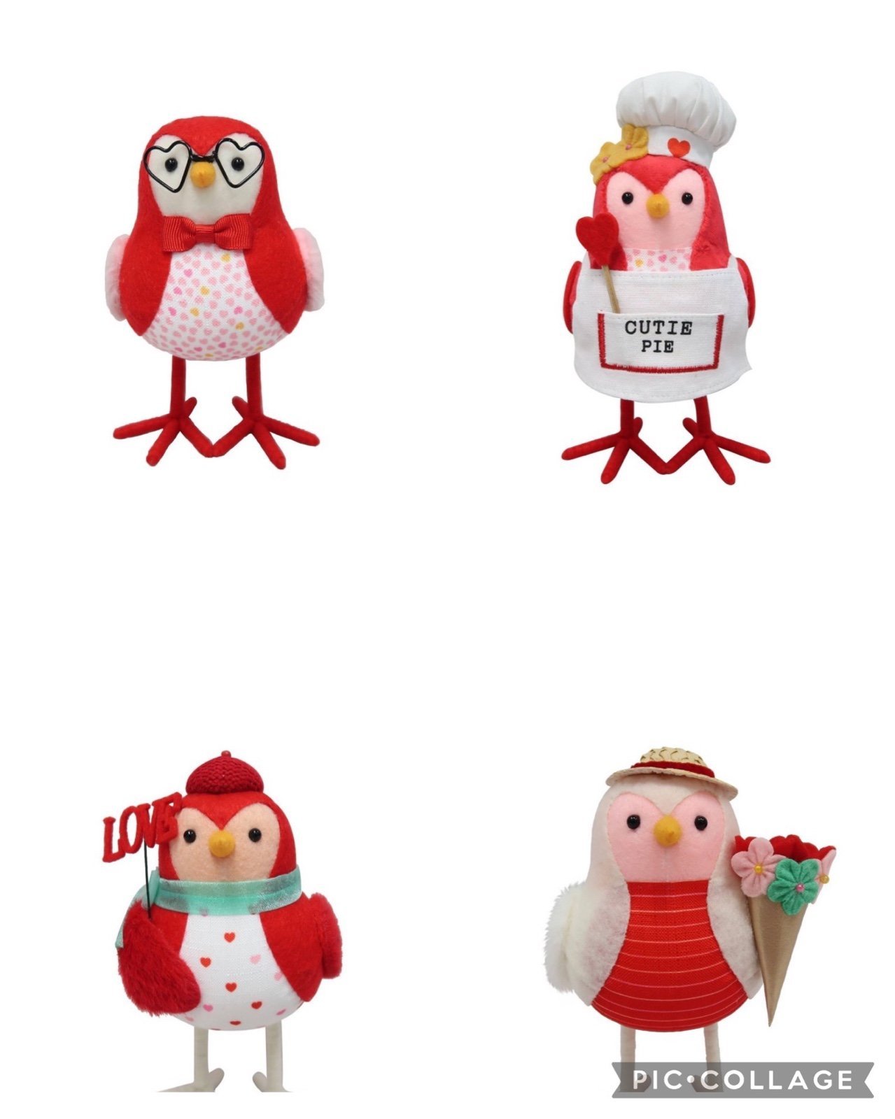 NWT Target Spritz Valentine’s Day Birds Set of 4