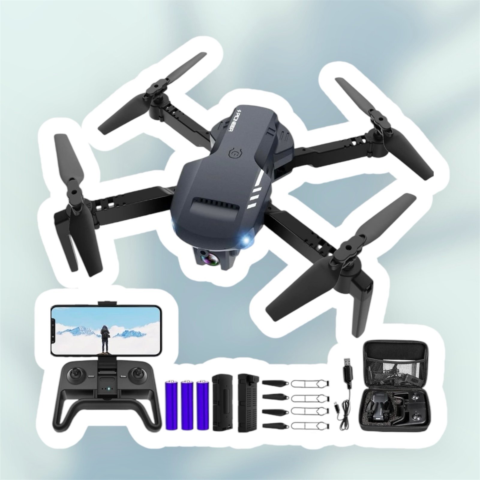 Mini Drone with Camera - 1080P HD FPV Foldable Carrying Case, Kids & Adults