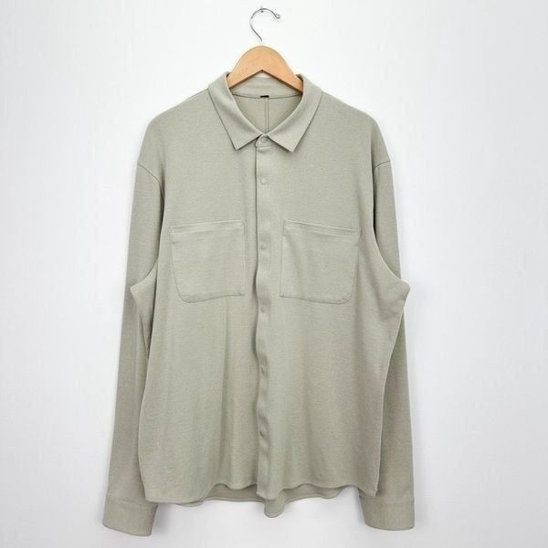 Lululemon Men’s Soft Knit Relaxed Fit Overshirt Pale Mint Green