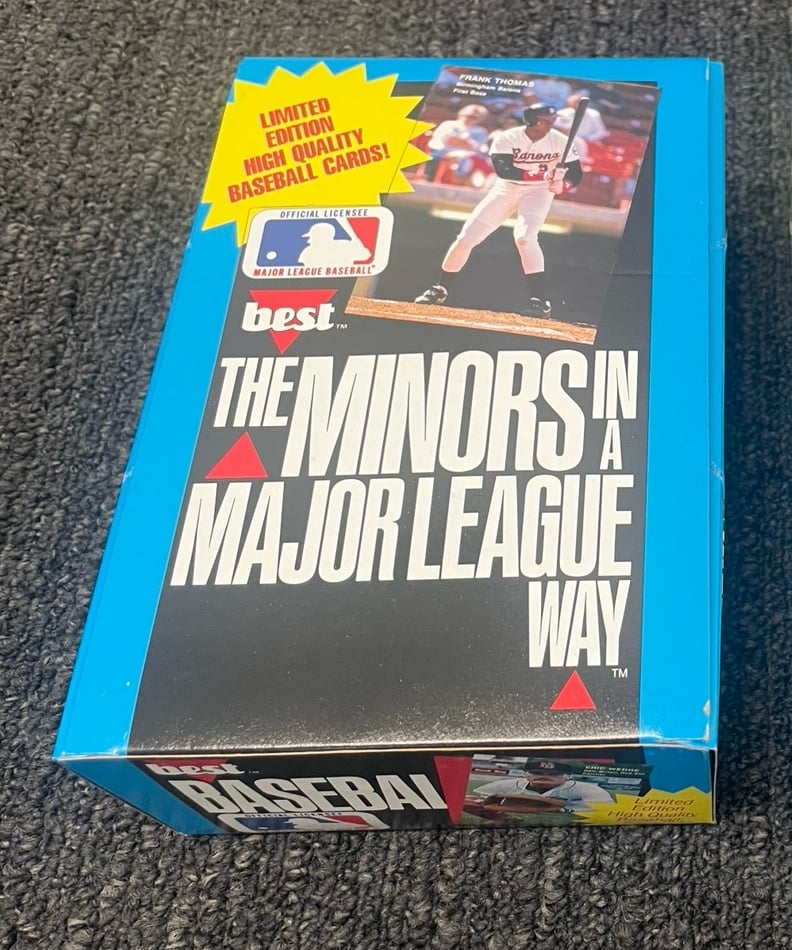 1990 Best Minor League Baseball Card Box Frank Thomas Rookie Year 36 Packs