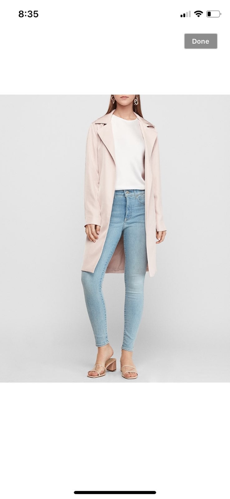 Wrap Front Belted Trench Coat