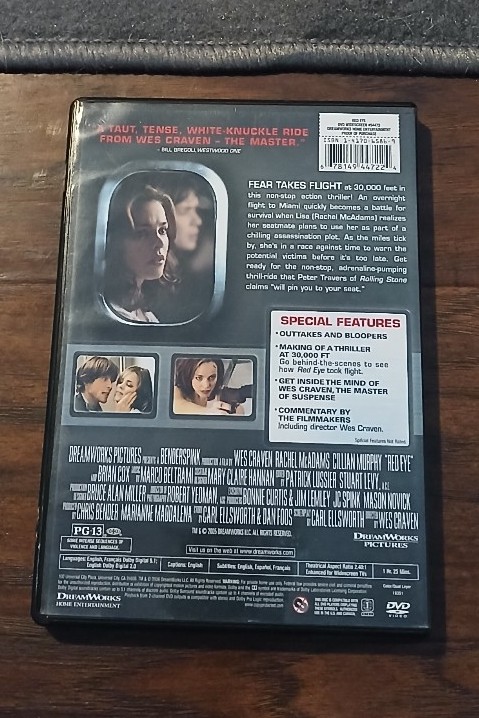 RED EYE on DVD - detail
